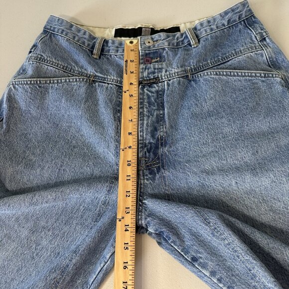 Marithe Francois Girbaud Denim Shorts Size 36 Blue Vintage Jorts Baggy - Picture 7 of 10